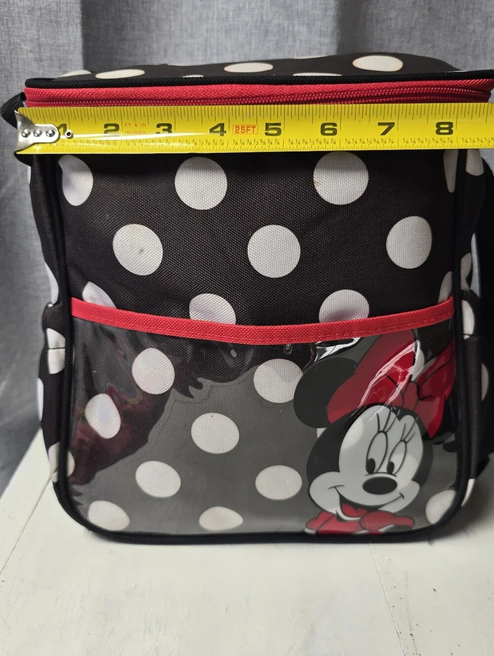 Disney Minnie Mouse Mini Diaper Bag Black With White Polka Dots